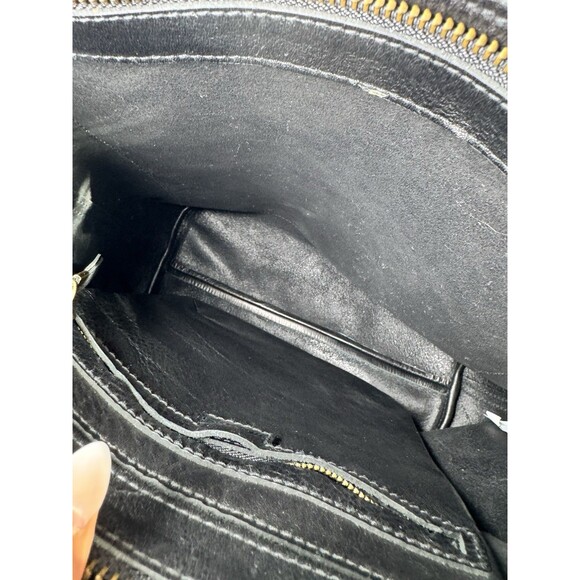 Madewell The Zip-Top Medium Transport Tote Black Leather Bag - Picture 10 of 13